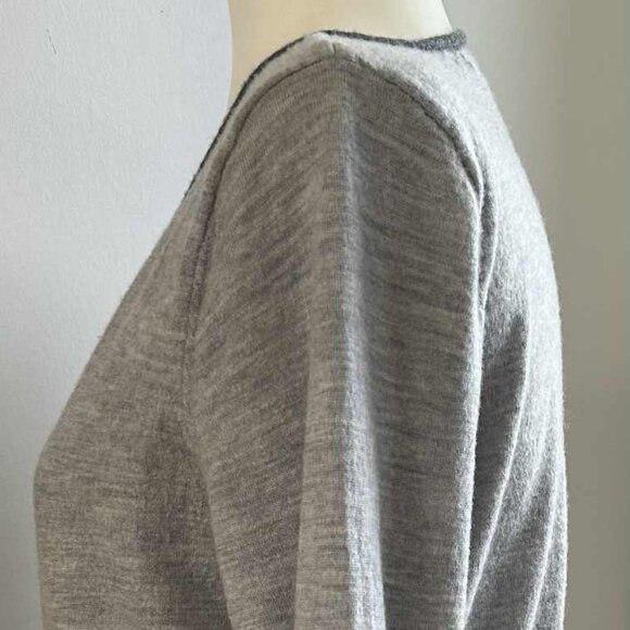 Max Studio 100% Extrafine Merino Wool Two-Tone Henley Sweater in Gray – US XL - Picture 5 of 11